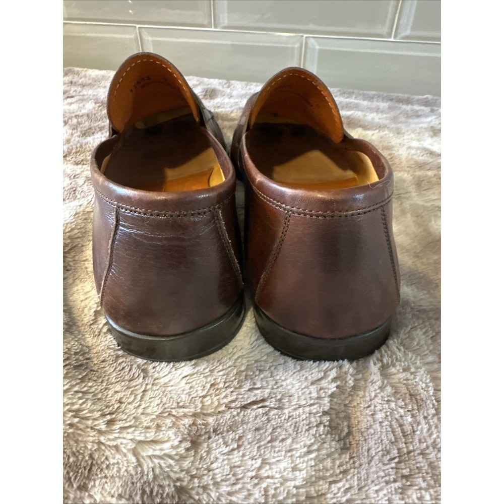 MAGNANNI Men's Sasso Leather Penny Loafers Cognac‎ Size 9M MSRP $525. - Picture 6 of 12